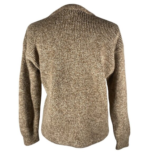 Peruvian Link Alpaca Collection Brown Henley Sweater M 100% Alpaca Knit Pullover - Picture 4 of 9